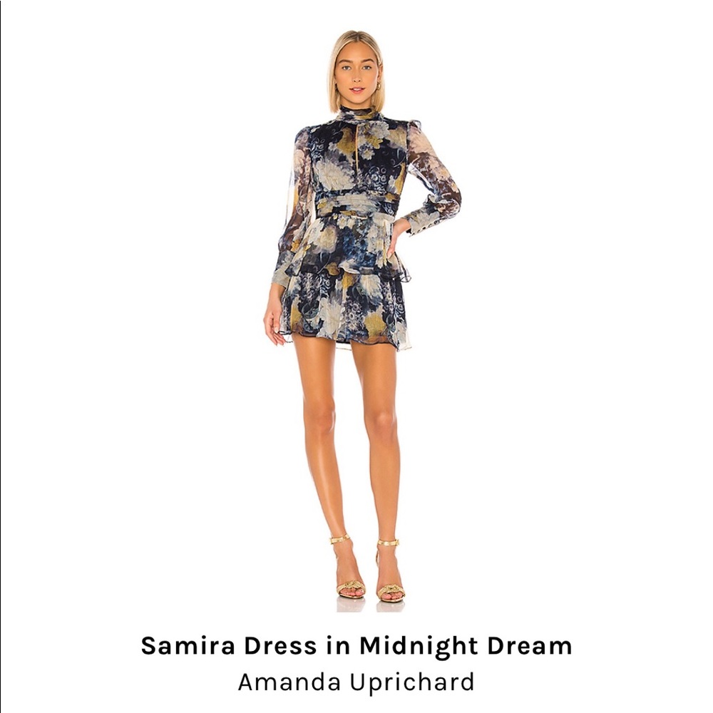 Amanda Uprichard Samira dress in midnight dream